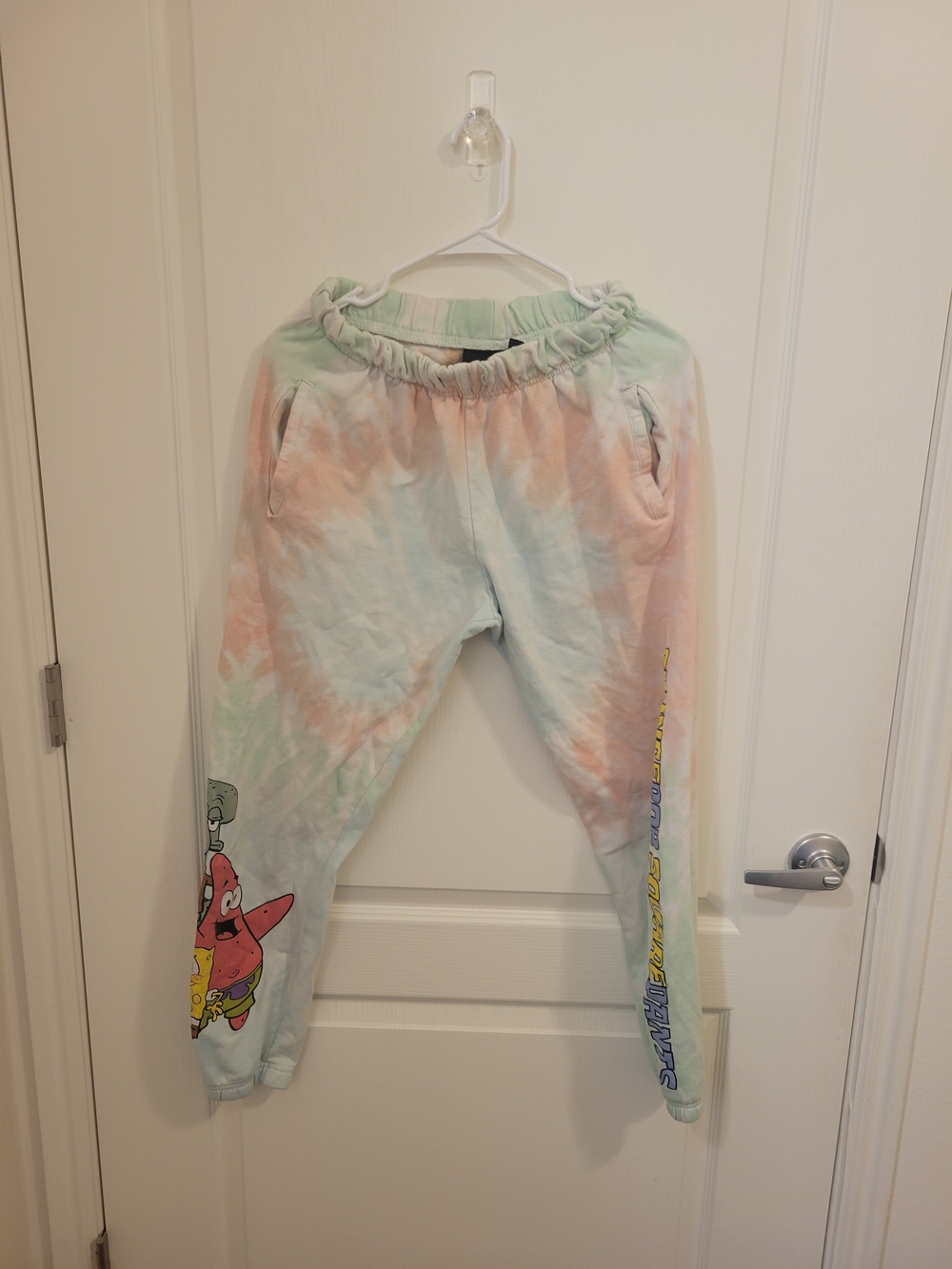 Nickelodeon Tie-Dye Patrick Star Jogger Pants - Pastel Pink, Green, Blue